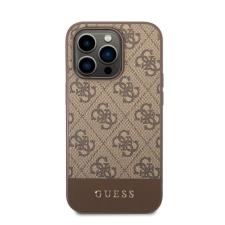 Guess 4G Stripe Apple iPhone 14 Pro szilikon hátlap tok, barna tok és táska