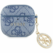 Guess Apple AirPods 4 tok – Guess 4G Strass Charm Collection (GUA4P4E4CDB) – kék fülhallgató, fejhallgató tok