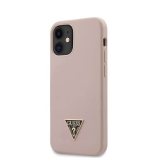 Guess Apple iPhone 12 Mini GUESS GUHCP12SLSTMLP Liquid Silicon Hátlap - Púder Rózsaszín tok és táska