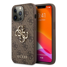 Guess Apple iPhone 13 tok, Guess Big Metal Logo 4G barna tok és táska
