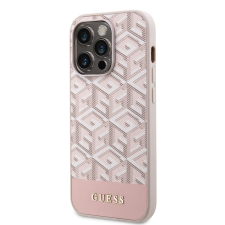 Guess Apple iPhone 14 Pro Max GUESS GUHMP14XHGCFSEP MagSafe Hátlap - Rózsaszín tok és táska