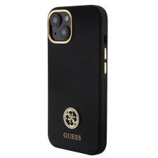 Guess Apple iPhone 15 GUESS GUHCP15SM4DGPK Liquid Silicone Hátlap - Fekete tok és táska