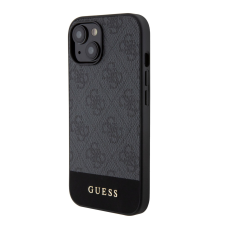 Guess Apple iPhone 15 GUESS GUHMP15SG4GLGR MagSafe Hátlap - Fekete tok és táska