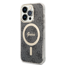Guess Apple iPhone 15 Pro GUESS GUHMP15LH4STK MagSafe IML Hátlap - Fekete tok és táska