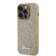 Guess Apple iPhone 15 Pro Max GUESS GUHCP15XPMSDGSD Hátlap - Arany tok és táska