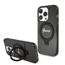 Guess Apple iPhone 15 Pro Max GUESS GUHMP15XHRSGSK MagSafe Hátlap - Fekete tok és táska