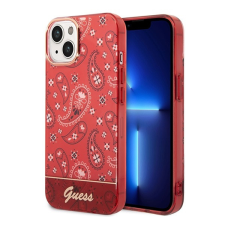 Guess Bandana Paisley Apple iPhone 14 Plus hátlap tok, piros tok és táska