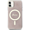 Guess CG MOBILE GUESS 4G MAGSAFE szilikon telefonvédő (ütésállóság, légpárnás sarok, műanyag hátlap) RÓZSASZÍN Apple iPhone 11 (GUHMN61H4STP) (GUE2465)