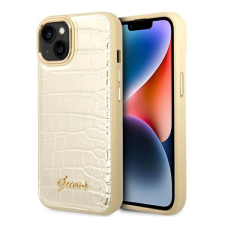 Guess Croco Collection Apple iPhone 14 Plus hátlap tok, arany tok és táska