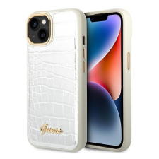 Guess Croco Collection Apple iPhone 14 Plus hátlap tok, ezüst tok és táska