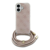 Guess Crossbody Cord 4G Print iPhone 16 hátlap tok, rózsaszín GUHCP16SHC4SEP