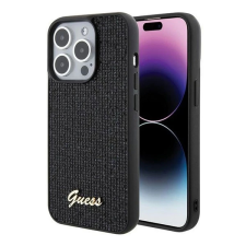 Guess Disco Metal Script Apple iPhone 15 Pro hátlap tok fekete tok és táska