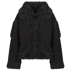 Guess Dzsekik EZRA OVERSIZE FAUX FURE Fekete EU M