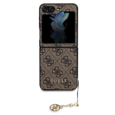 Guess Eredeti előlap GUESS GUHCZF5GF4GBR Samsung Flip 5 (4G Charm / barna) tok tok és táska