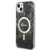 Guess Eredeti készlet GUESS GUBPP14SHMEACSK iPhone 14 (Bundle csomag Magsafe: tok + töltő IMG Marble / arany - fekete)