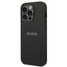 Guess Eredeti tok GUESS GUHCP14LPSASBBK iPhone 14 PRO készülékhez (Saffiano fém logóval / fekete) tok és táska
