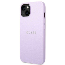 Guess Eredeti tok GUESS GUHCP14MPSASBPU iPhone 14 PLUS (Saffiano fém logóval / lila) tok és táska