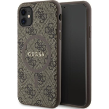 Guess Eredeti Tok GUESS GUHMN61G4GFRW iPhone 11 Magsafe / Ring Klasszikus Logó / Barna (GSM180468) tok és táska
