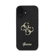 Guess Fixed Glitter Big 4G Apple iPhone 16 hátlap tok, fekete/barna tok és táska