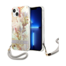 Guess Flower Cord Apple iPhone 13 mini Tok - Fehér/Mintás tok és táska