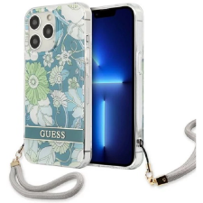 Guess Flower Cord Apple iPhone 13 Szilikon Tok - Zöld Mintás tok és táska