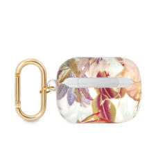  Guess Flower Print Apple Airpods Pro tok, lila fülhallgató, fejhallgató tok