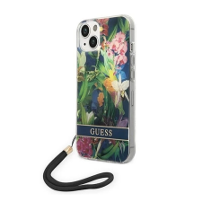 Guess Flower Strap Apple iPhone 14 Plus hátlap tok kék tok és táska