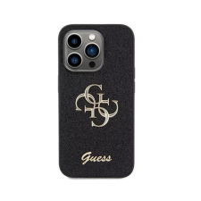Guess Glitter Script Big 4G Apple iPhone 15 Pro Tok - Fekete (GUHCP15LHG4SGK) tok és táska