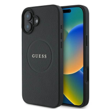 Guess Grained Gold Ring MagSafe tok iPhone 16 Plus - fekete tok és táska