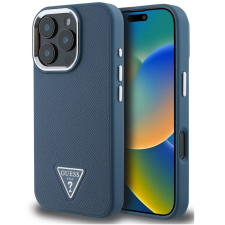 Guess Grained Triangle Apple iPhone 16 Pro MagSafe tok, kék tok és táska