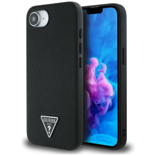 Guess Grained Triangle Apple iPhone 16e MagSafe tok, fekete tok és táska