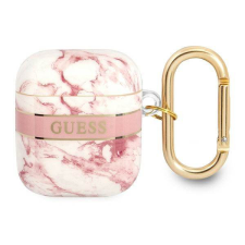 Guess GUA2HCHMAP AirPods rózsaszín Marble Strap Collection tok audió kellék