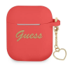 Guess GUA2LSCHSR AirPods piros szilikon Charm Heart Collection tok