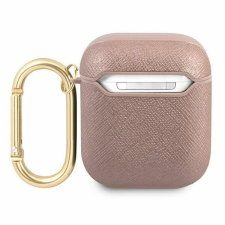 Guess GUA2SASMP Saffiano Script Metal Collection tok AirPods 1/2 - rózsaszín fülhallgató, fejhallgató tok