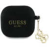 Guess GUA4LECG4K Silicone 4G Charm tok AirPods 4 - fekete
