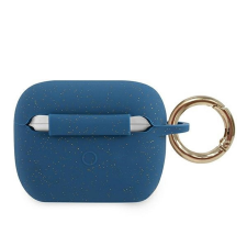 Guess GUACAPSILGLBL Silicone Glitter tok AirPods Pro - kék fülhallgató, fejhallgató tok