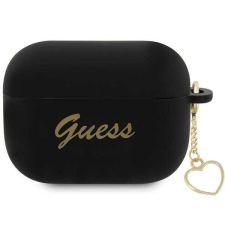 Guess GUAP2LSCHSK AirPods Pro 2 tok fekete Szilikon Charm Szív kollekció fülhallgató, fejhallgató tok