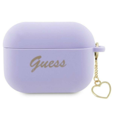 Guess GUAP2LSCHSU AirPods Pro 2 borító lila/lila szilikon báj szívkollekció fülhallgató, fejhallgató tok