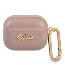 Guess GUAPSASMP AirPods Pro borító rózsaszín Saffiano Script Metal Collection fülhallgató, fejhallgató tok