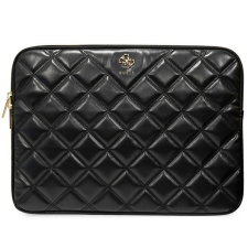 Guess GUCS14ZPSQSSSSGK Quilted 4G notebook táska 14" - fekete számítógéptáska
