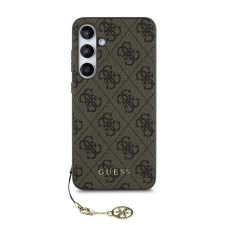Guess Guess 4G Charm tok Samsung Galaxy S24 FE készülékhez barna tok és táska