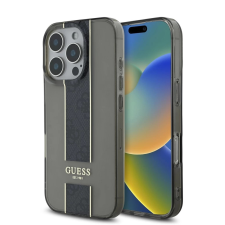 Guess Guess IML Middle 4G Stripe tok iPhone 16 Pro készülékhez fekete tok és táska