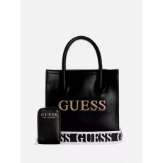 Guess GUESS női kis műbőr táska, fekete, Caracara