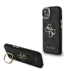 Guess Guess PU 4G Metal Logo Stand Camera Frame tok iPhone 14 készülékhez fekete