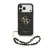 Guess Guess PU 4G Metal Logo Strap hátsó tok iPhone 17 Pro Max készülékhez fekete
