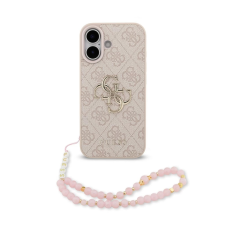 Guess Guess PU 4G Metal Logo Strap tok iPhone 17 készülékhez rózsaszín tok és táska