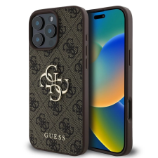 Guess Guess PU 4G Metal Logo tok iPhone 16 Pro készülékhez barna tok és táska