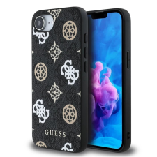 Guess Guess PU 4G Peony MagSafe tok iPhone 16e készülékhez fekete tok és táska