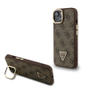 Guess Guess PU 4G Strass Triangle Logo Stand Camera Frame MagSafe tok iPhone 14 készülékhez barna