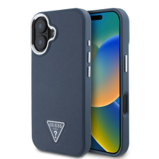 Guess Guess PU Grained Triangle Logo tok iPhone 16 készülékhez kék tok és táska